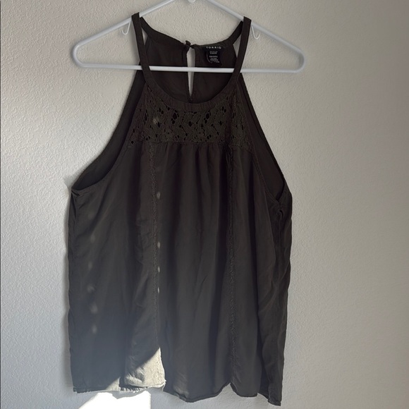 torrid Tops - Torrid Green Asymmetrical Cut Out Tank Top